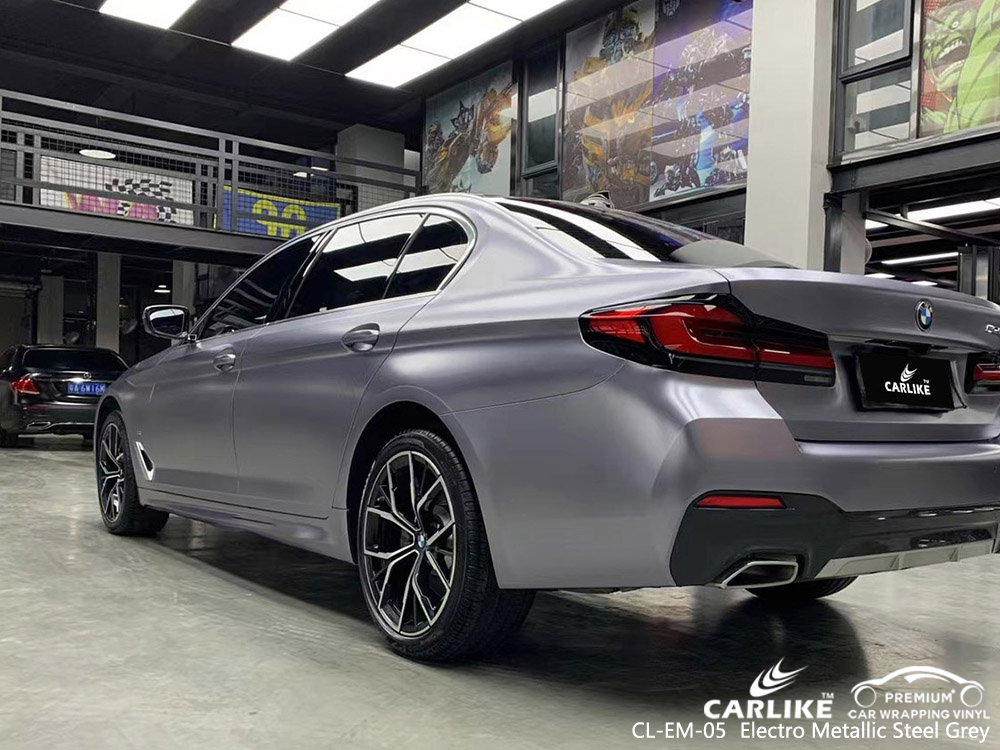 CL-EM-05 electro metallic steel grey vinyl auto wrap supplier for BMW