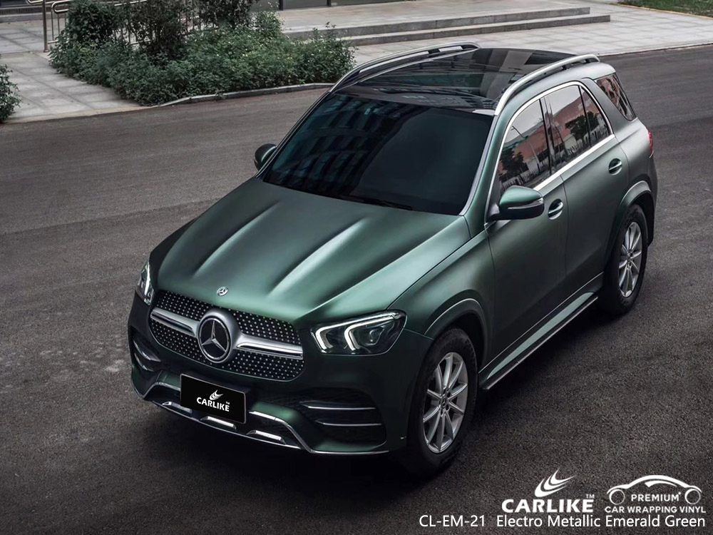 CL-EM-21 electro metallic emerald green vinyl auto wrap factory for MERCEDES-BENZ