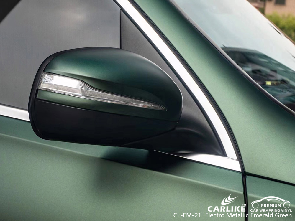 CL-EM-21 electro metallic emerald green vinyl auto wrap factory for MERCEDES-BENZ