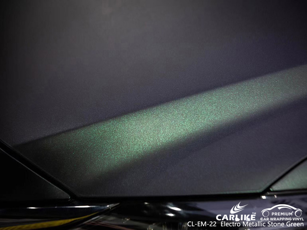 CL-EM-22 electro metallic stone green vinyl auto wrap supplier for MAZDA