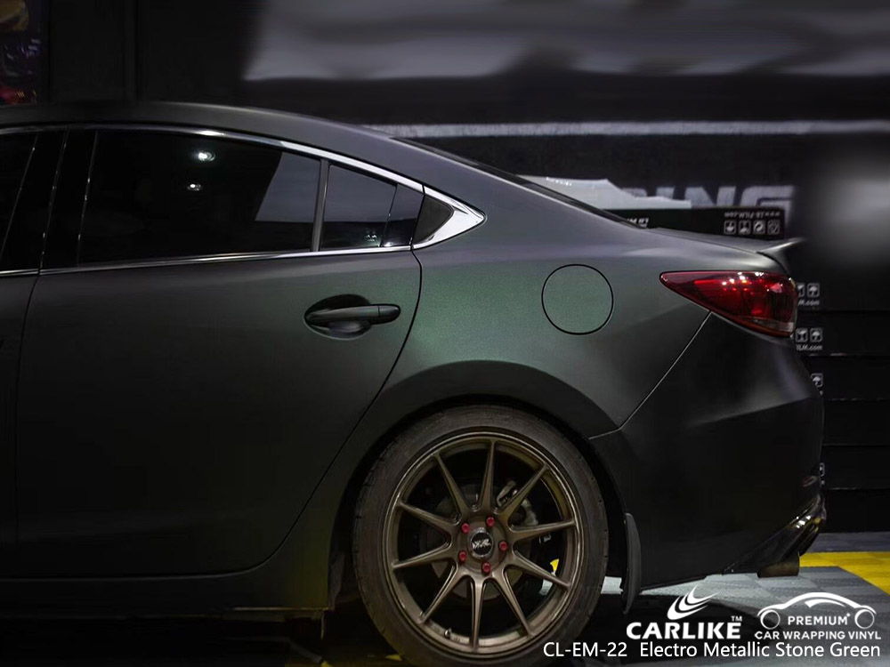 CL-EM-22 electro metallic stone green vinyl auto wrap supplier for MAZDA