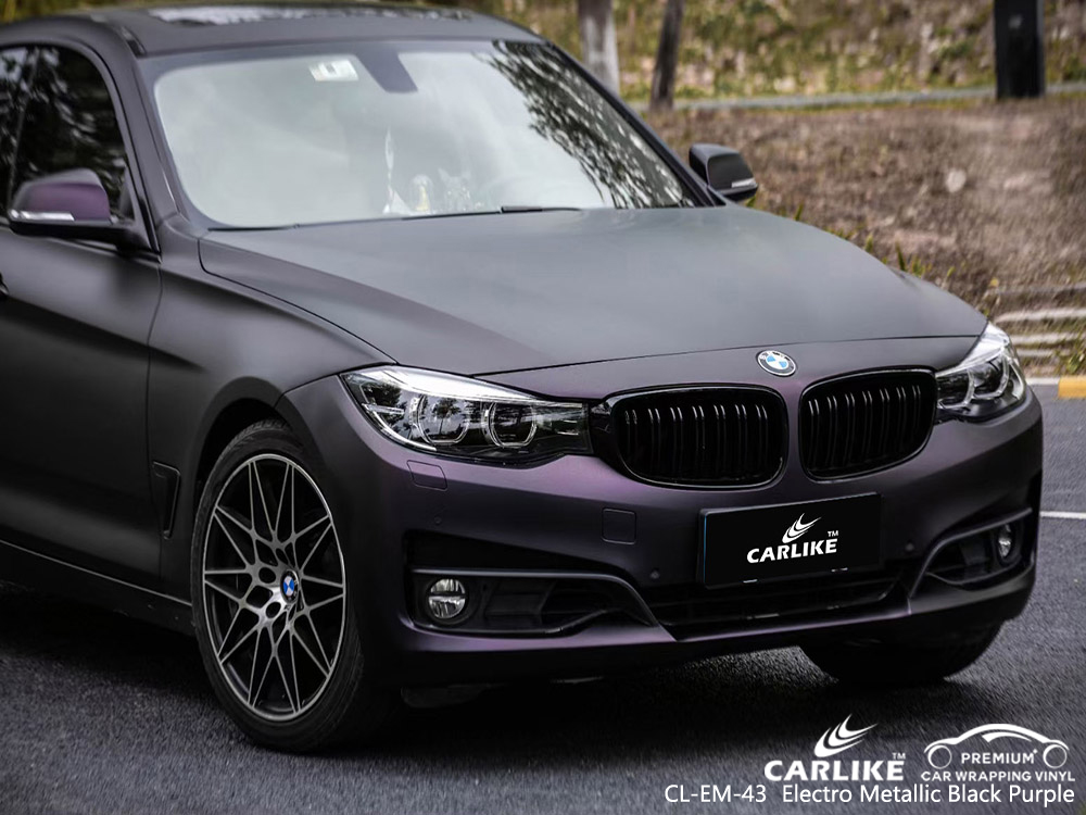 CL-EM-43 Electro Metallic Black Purple Vinyl For BMW Car Vinyl Sticker Factory