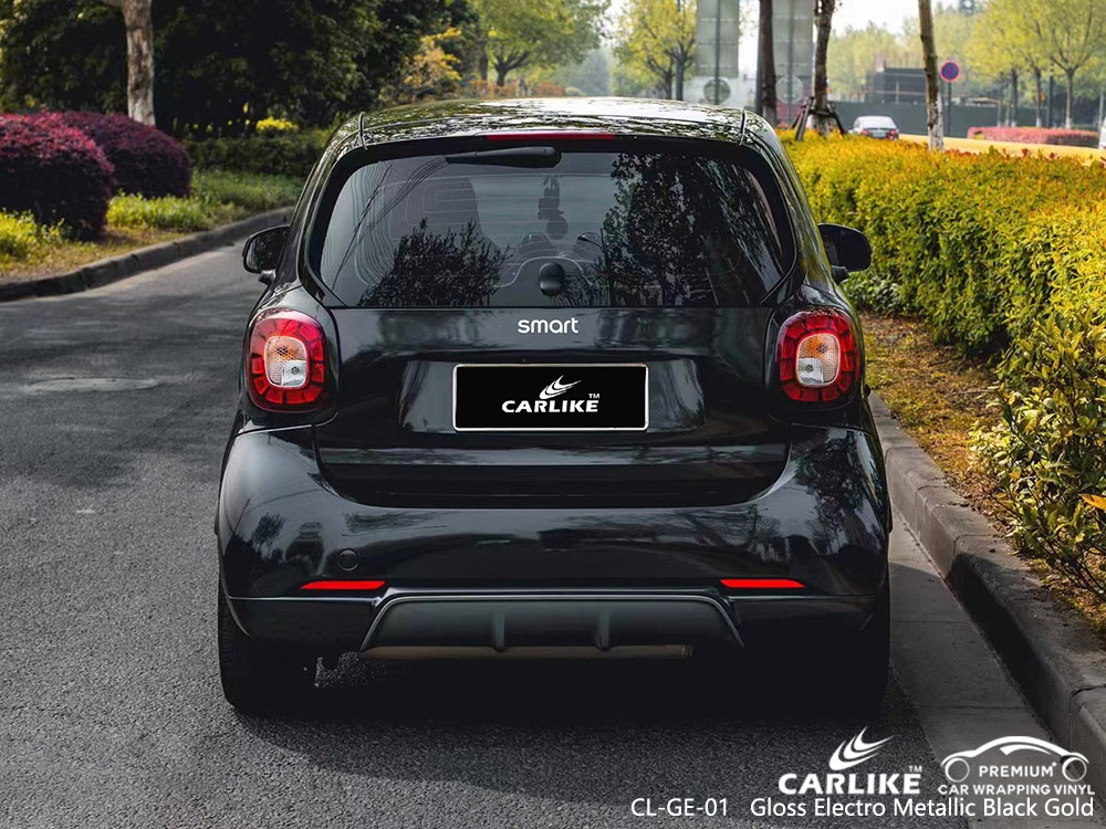 CL-GE-01 gloss electro metallic black gold vinyl auto wrap supplier for BRABUS