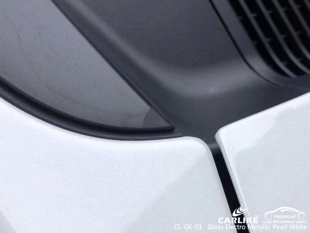 CL-GE-03 gloss electro metallic pearl white vinyl car wrap cost for ALPHARD