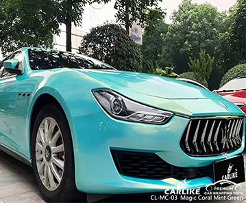 CL-MC-03 Magie Koralle Mint grün Vinyl Auto Wrap Preis für MASERATI