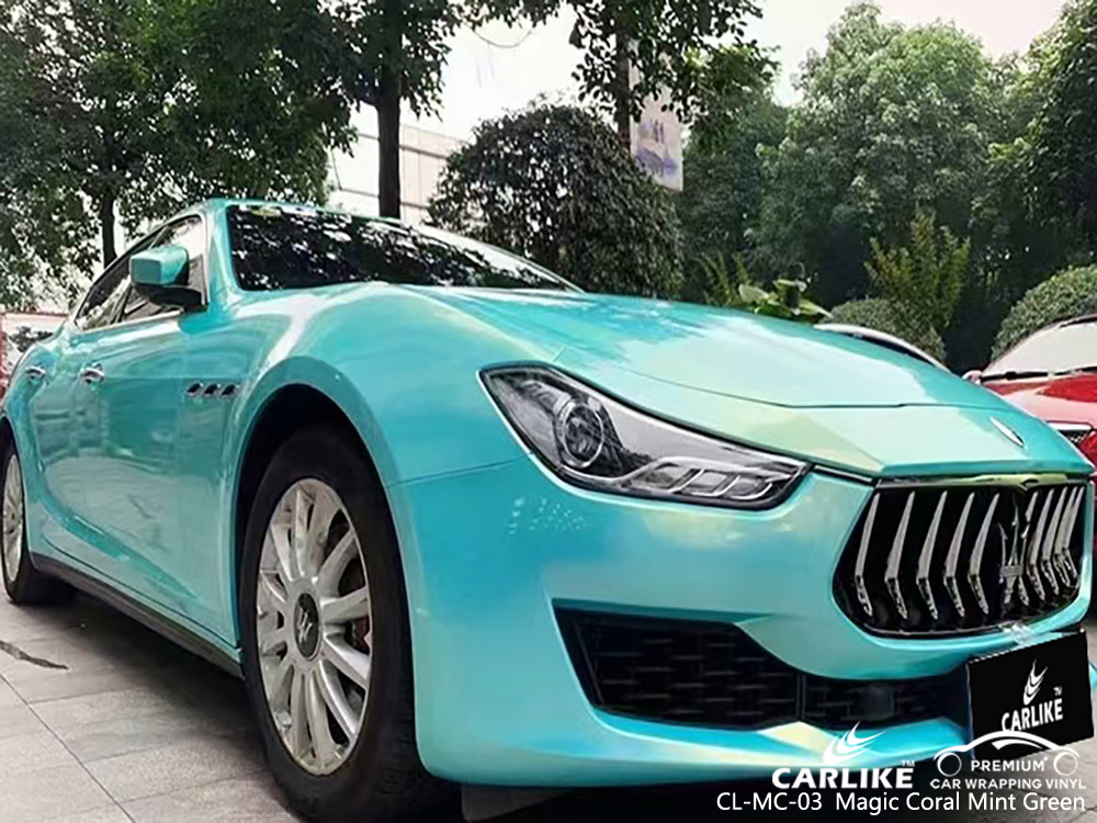 CL-MC-03 magic coral mint green vinyl auto wrap price for MASERATI