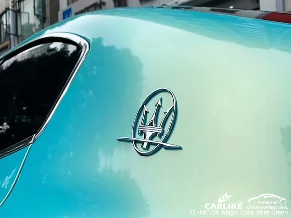 CL-MC-03 magic coral mint green vinyl auto wrap price for MASERATI