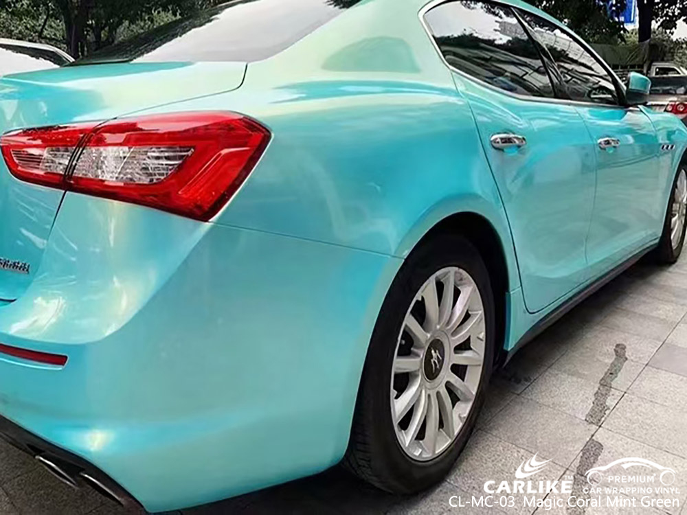 CL-MC-03 magic coral mint green vinyl auto wrap price for MASERATI