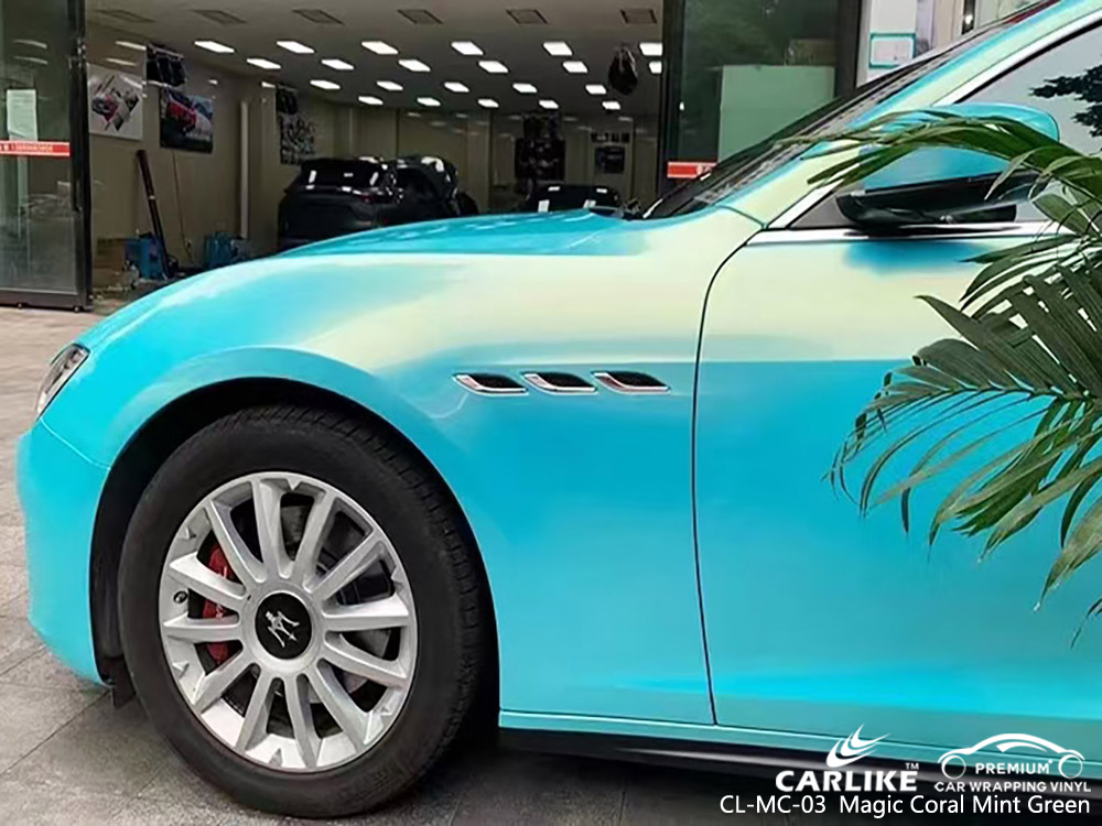 CL-MC-03 magic coral mint green vinyl auto wrap price for MASERATI