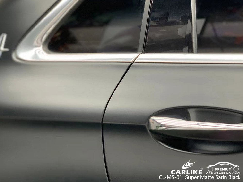 CL-MS-01 super matte satin black vinyl car wrap manufacturer for MERCEDES-BENZ
