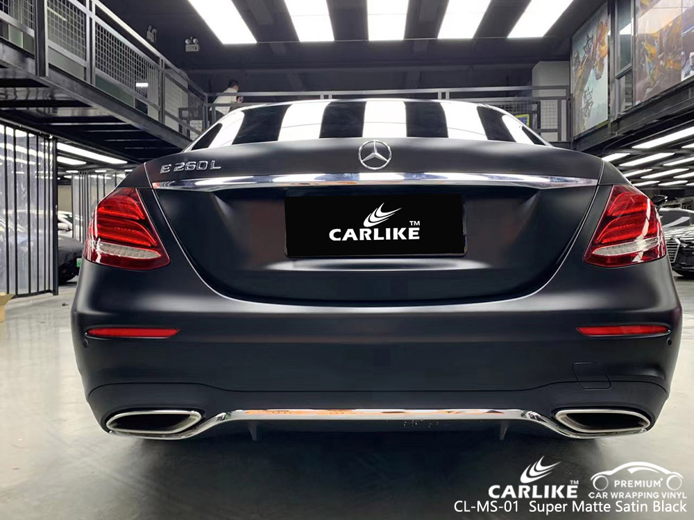CL-MS-01 super matte satin black vinyl car wrap manufacturer for MERCEDES-BENZ