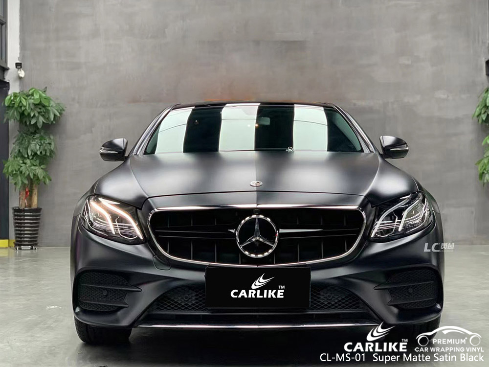 CL-MS-01 super matte satin black vinyl car wrap manufacturer for MERCEDES-BENZ