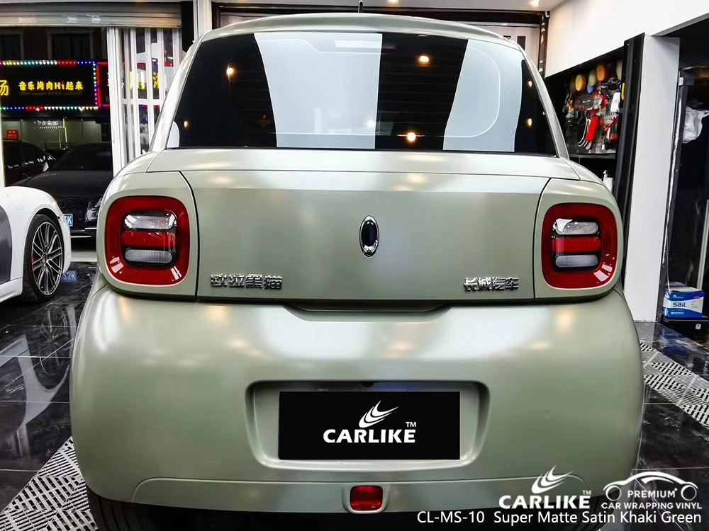 CL-MS-10 super matte satin khaki green vinyl auto wrap supplier for ORA