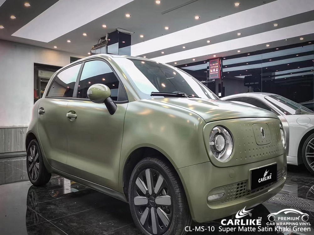 CL-MS-10 super matte satin khaki green vinyl auto wrap supplier for ORA