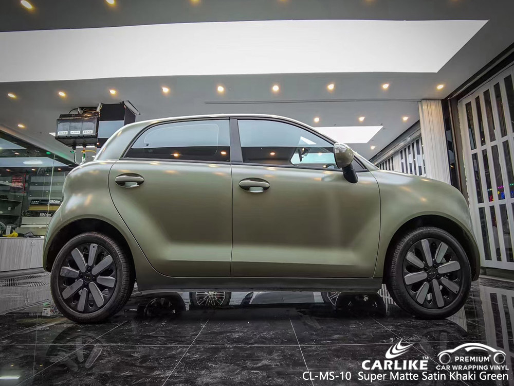 CL-MS-10 super matte satin khaki green vinyl auto wrap supplier for ORA