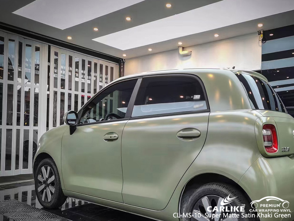 CL-MS-10 super matte satin khaki green vinyl auto wrap supplier for ORA