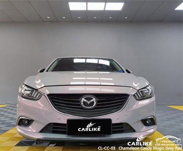 CL-CC-03 bukalemun şeker sihirli gri kırmızı vinil araç kaplama üreticisi MAZDA için
