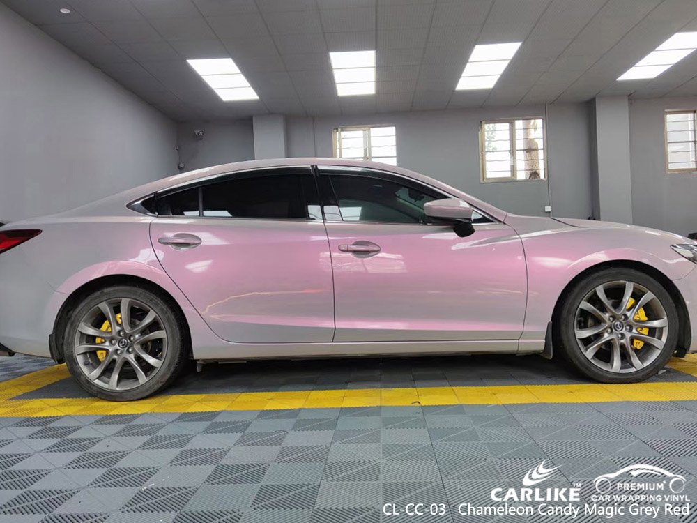 CL-CC-03 chameleon candy magic grey red vinyl vehicle wrap manufacturer for MAZDA
