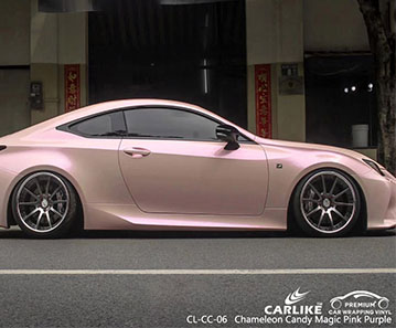 LEXUS için CL-CC-06 bukalemun şeker sihirli pembe mor vinil otomatik sarma fabrikası