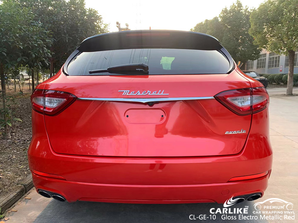CL-GE-10 gloss electro metallic red vinyl vehicle wrap manufacturer for MASERATI