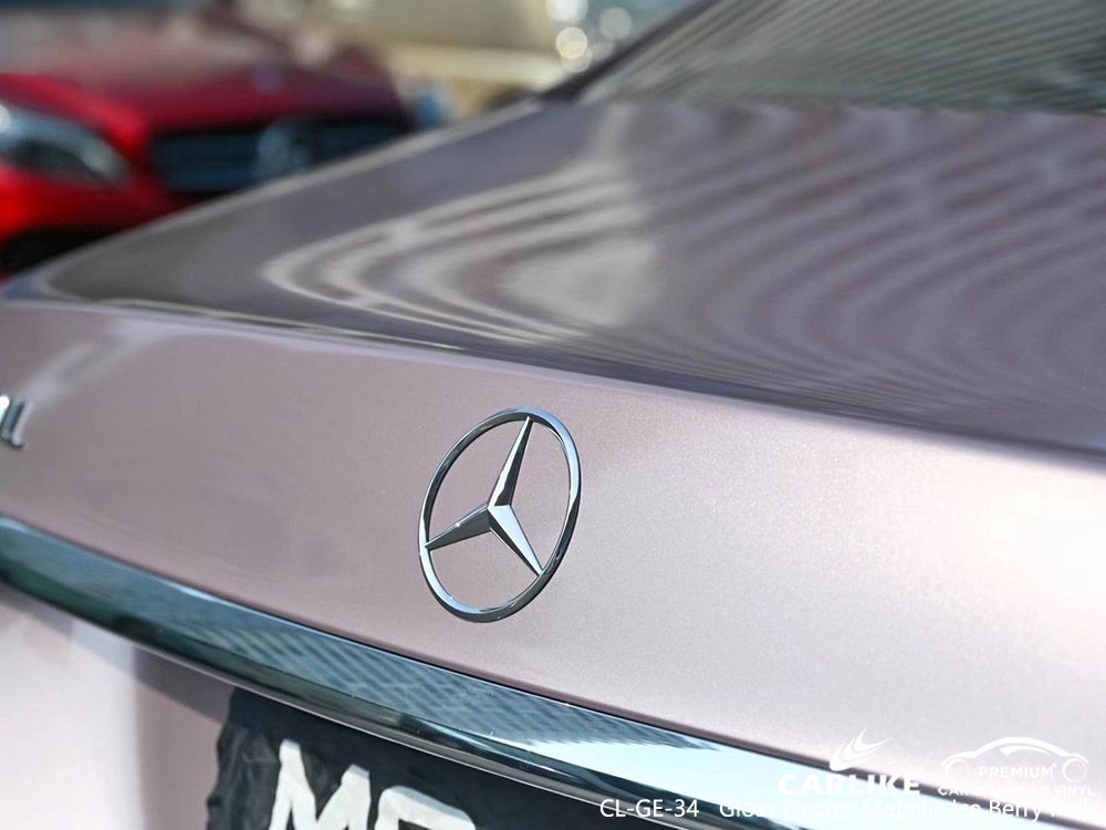 CL-GE-34 gloss electro metallic ice berry pink vinyl vehicle wrap supplier for MERCEDES-BENZ