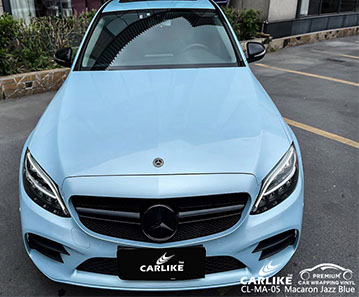 CL-MA-05 fornecedor de envoltório de veículo de vinil azul macaron jazz para MERCEDES-BENZ