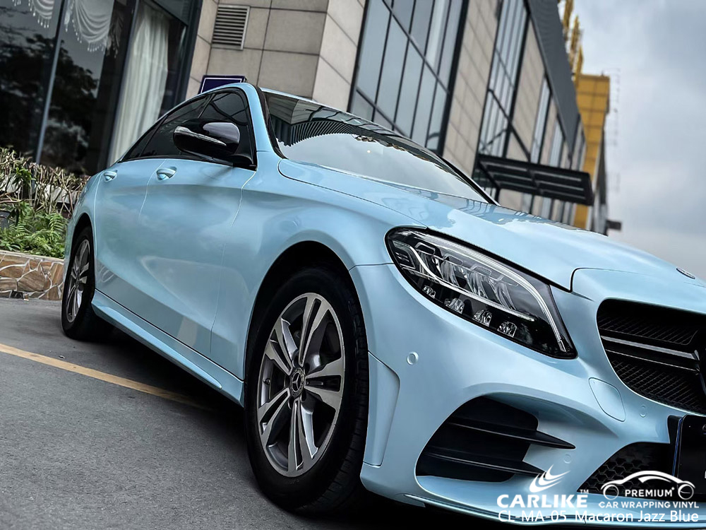 CL-MA-05 macaron jazz blue vinyl vehicle wrap supplier for MERCEDES-BENZ