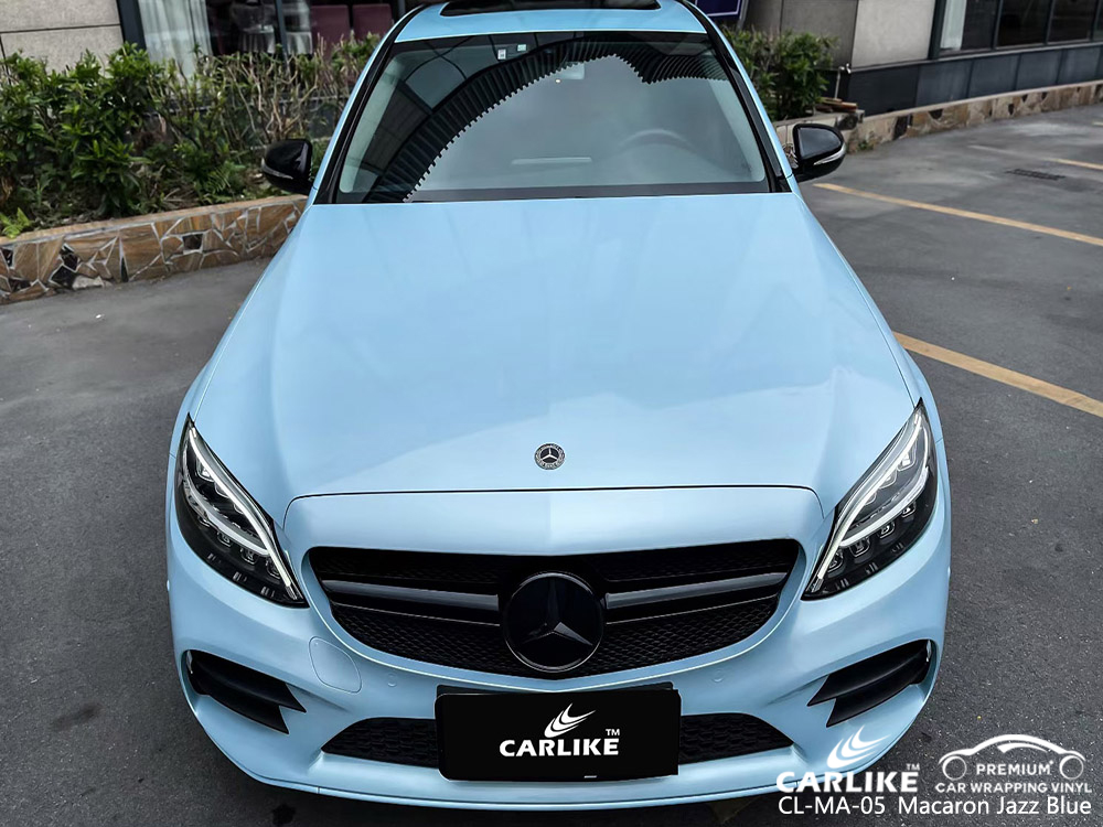 CL-MA-05 macaron jazz blue vinyl vehicle wrap supplier for MERCEDES-BENZ