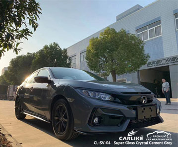 CL-SV-04 HONDA için süper parlak kristal çimento gri vinil otomatik sarma fabrikası
