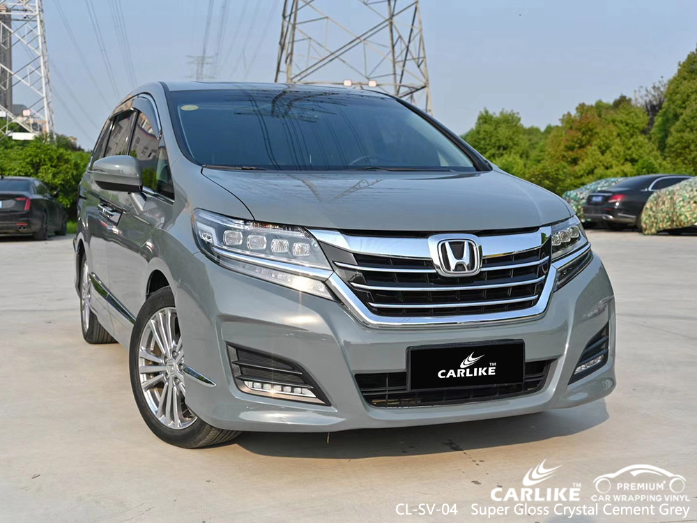 CL-SV-04 super gloss crystal cement grey vinyl auto wrap supplier for HONDA 