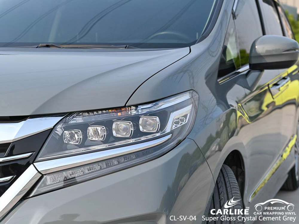 CL-SV-04 super gloss crystal cement grey vinyl auto wrap supplier for HONDA 