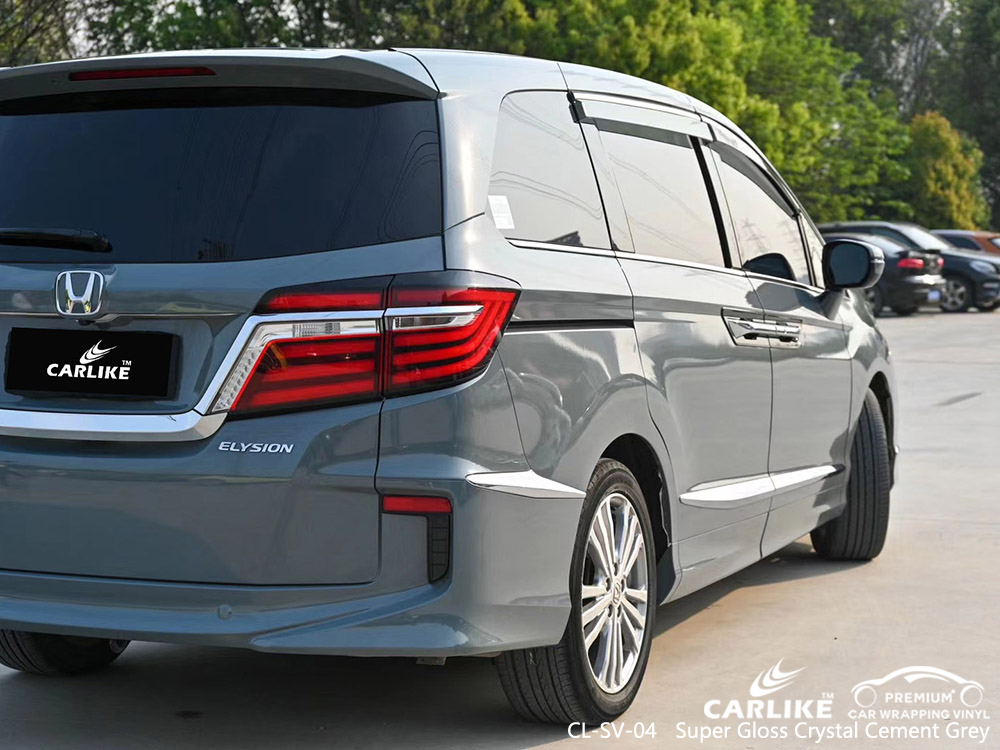 CL-SV-04 super gloss crystal cement grey vinyl auto wrap supplier for HONDA 