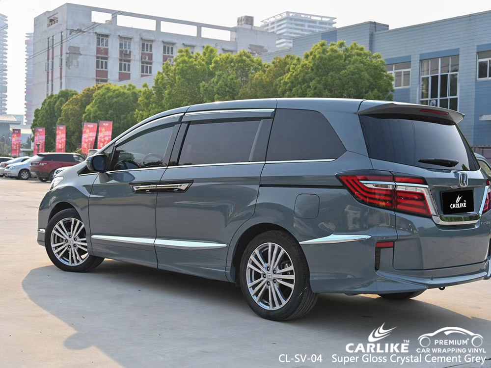 CL-SV-04 super gloss crystal cement grey vinyl auto wrap supplier for HONDA 