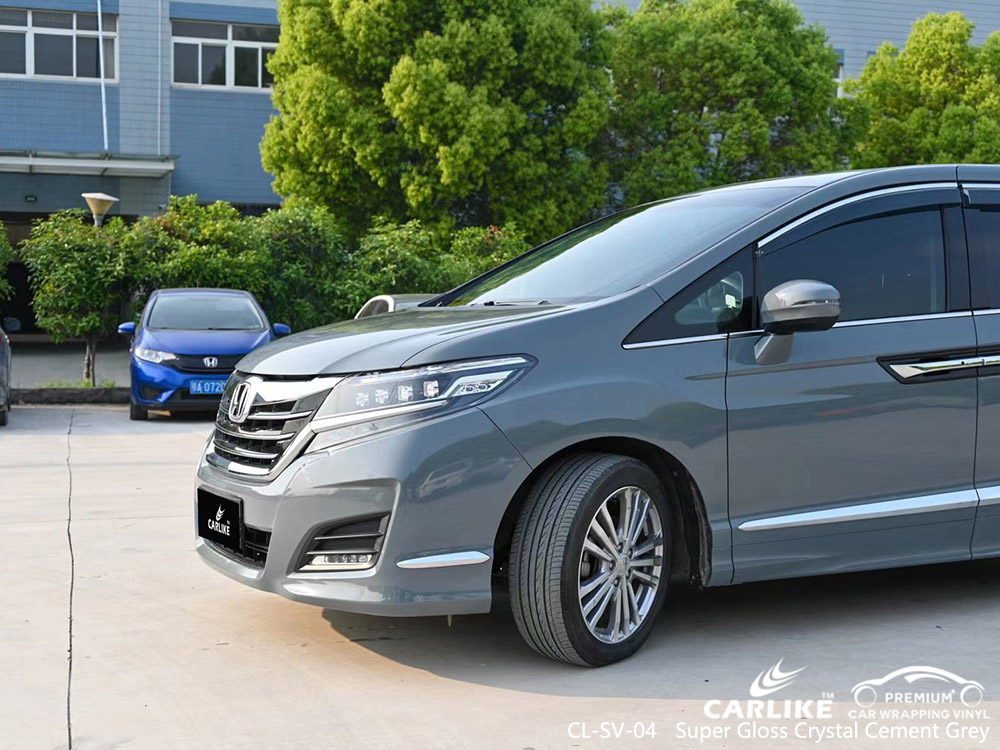 CL-SV-04 super gloss crystal cement grey vinyl auto wrap supplier for HONDA 