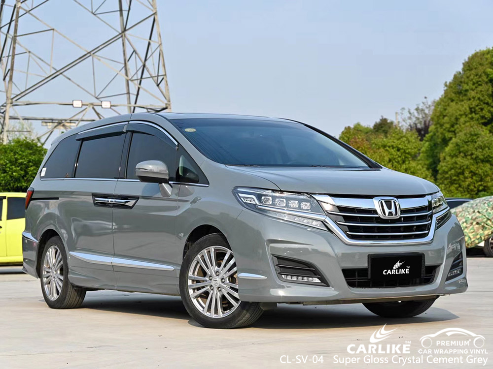 CL-SV-04 super gloss crystal cement grey vinyl auto wrap supplier for HONDA 