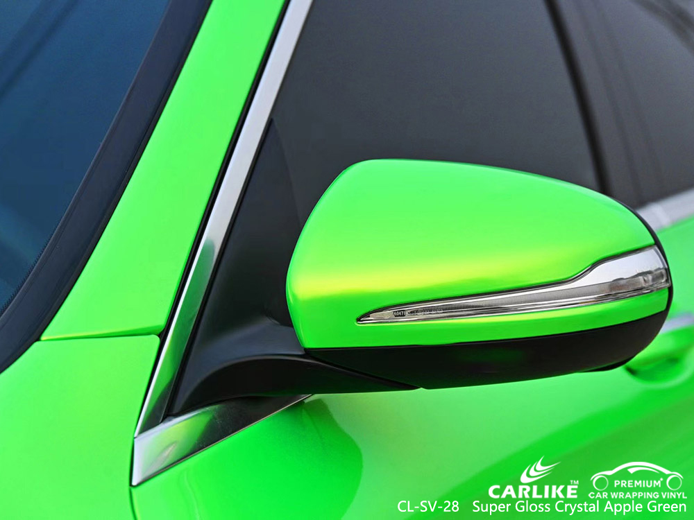 CL-SV-28 super gloss crystal apple green vinyl auto wrap manufacturer for MERCEDES-BENZ