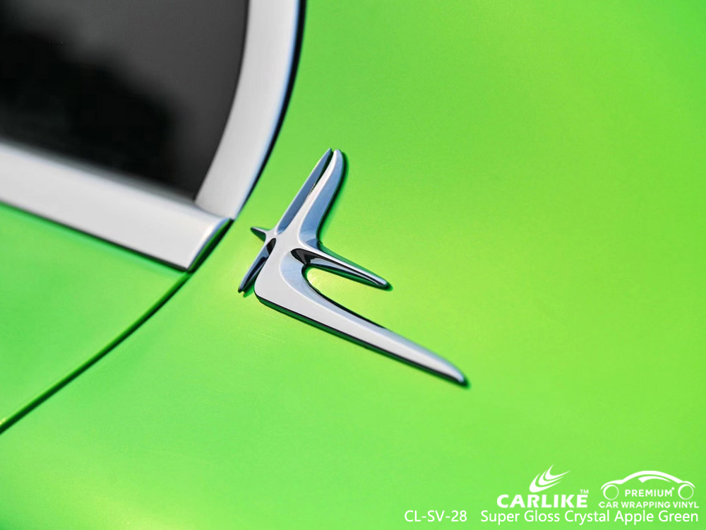 CL-SV-28 super gloss crystal apple green vinyl auto wrap manufacturer for MERCEDES-BENZ