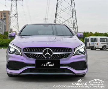 CL-CC-05 bukalemun şeker sihirli gri mor vinil araç kaplama fabrikası MERCEDES-BENZ için