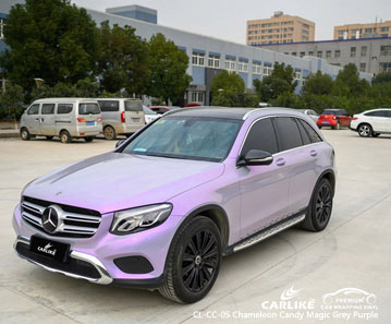 CL-CC-05 bukalemun şeker sihirli gri mor vinil araç kaplama üreticisi MERCEDES-BENZ için