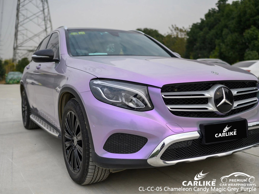 CL-CC-05 chameleon candy magic grey purple vinyl car wrap manufacturer for MERCEDES-BENZ