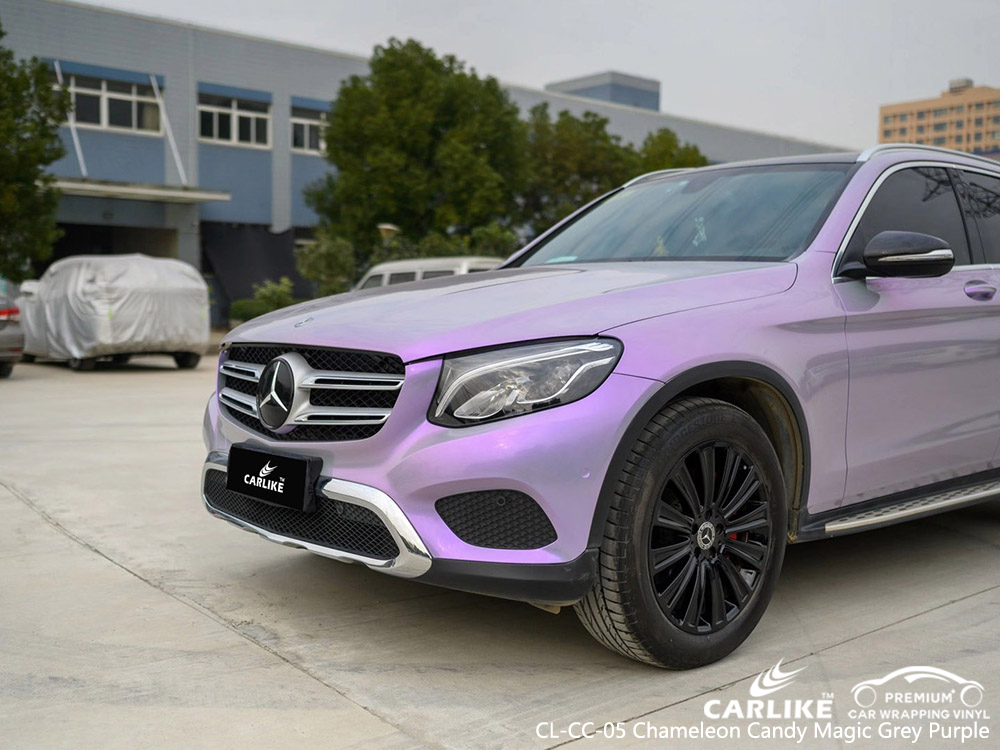 CL-CC-05 chameleon candy magic grey purple vinyl car wrap manufacturer for MERCEDES-BENZ