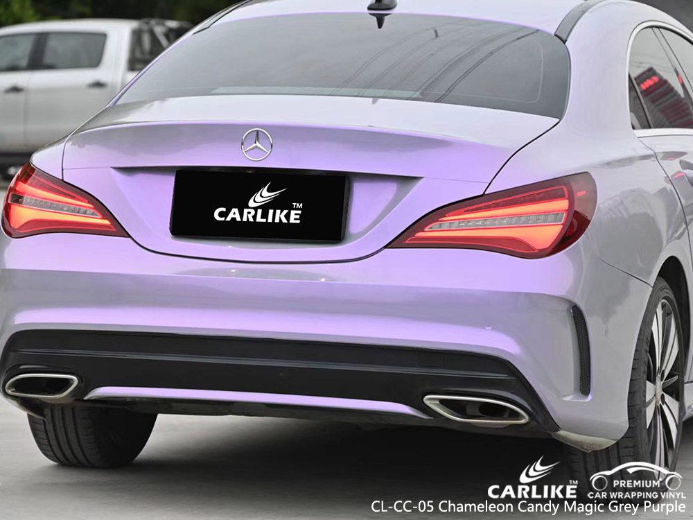 CL-CC-05 chameleon candy magic grey purple vinyl vehicle wrap factory for MERCEDES-BENZ