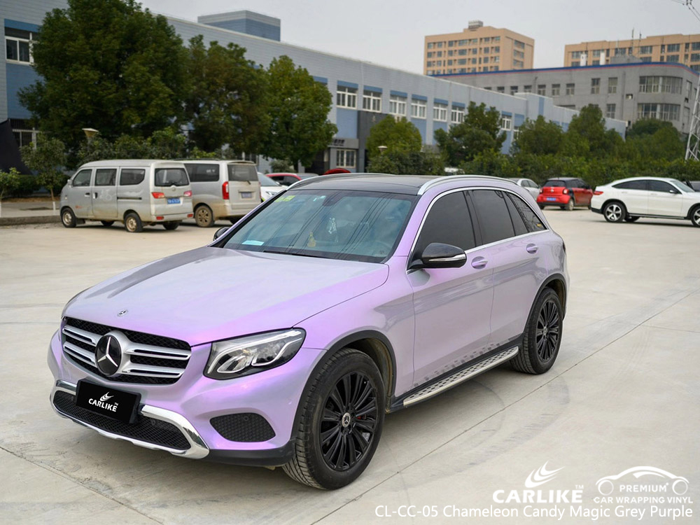 CL-CC-05 chameleon candy magic grey purple vinyl car wrap manufacturer for MERCEDES-BENZ