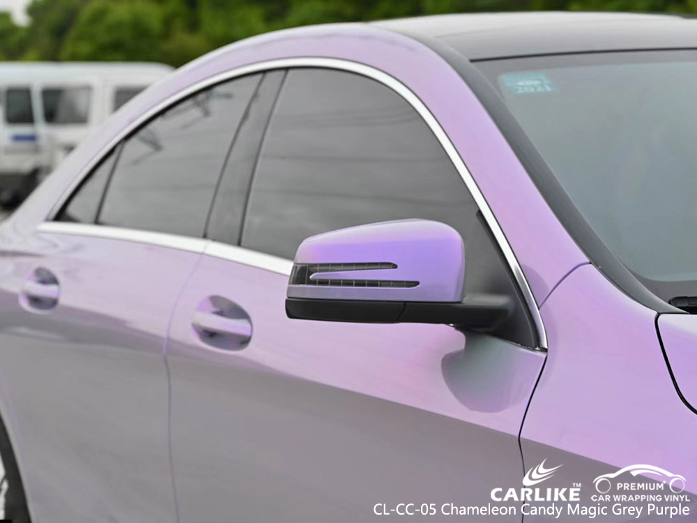 CL-CC-05 chameleon candy magic grey purple vinyl vehicle wrap factory for MERCEDES-BENZ