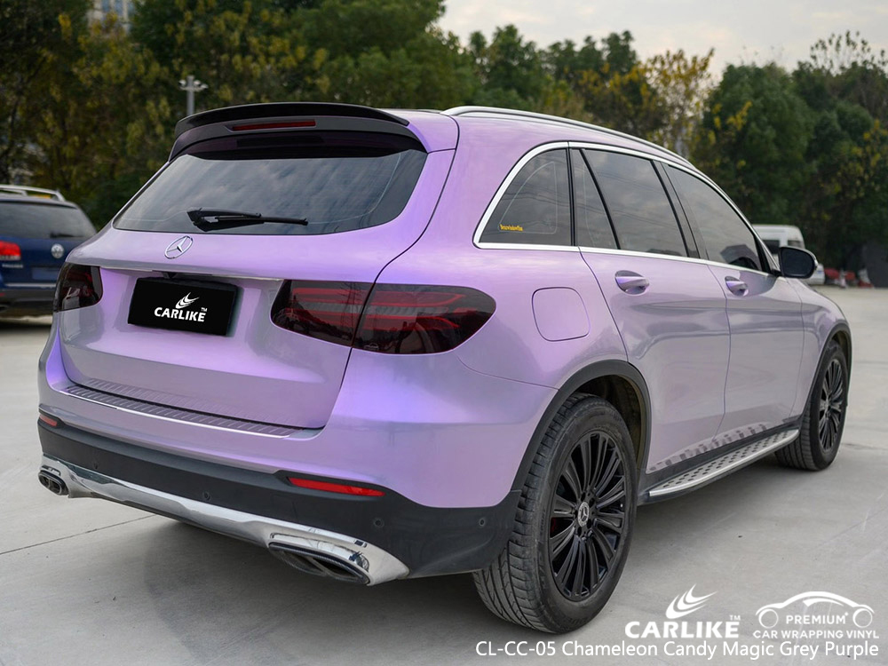 CL-CC-05 chameleon candy magic grey purple vinyl car wrap manufacturer for MERCEDES-BENZ