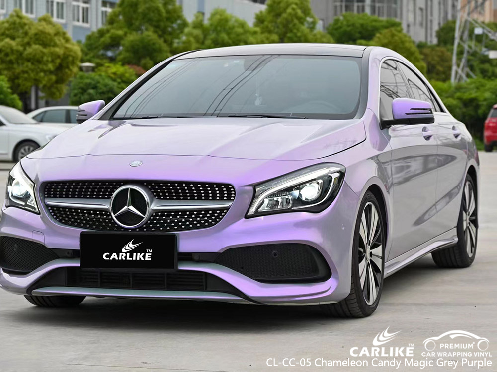 CL-CC-05 chameleon candy magic grey purple vinyl vehicle wrap factory for MERCEDES-BENZ