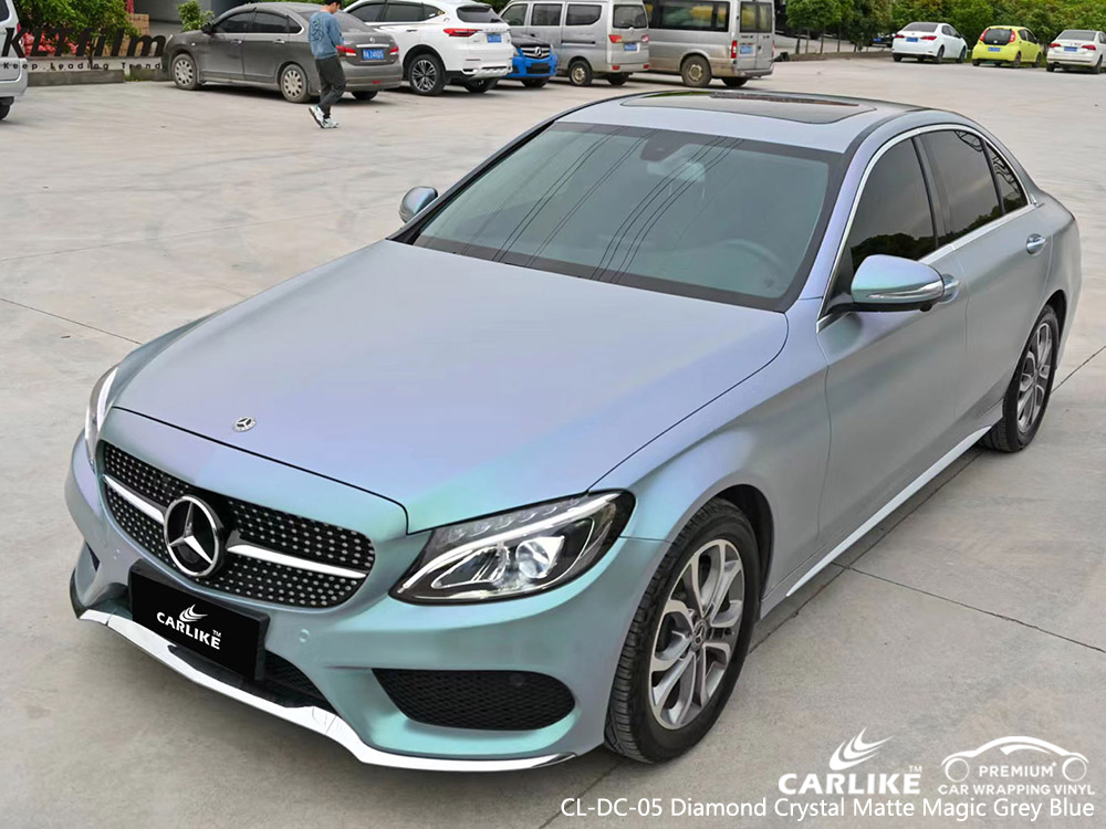 CL-DC-05 diamond crystal matte magic grey blue vinyl auto wrap factory for MERCEDES-BENZ