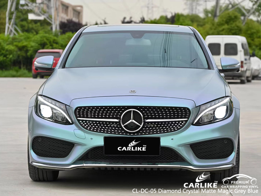 CL-DC-05 diamond crystal matte magic grey blue vinyl auto wrap factory for MERCEDES-BENZ