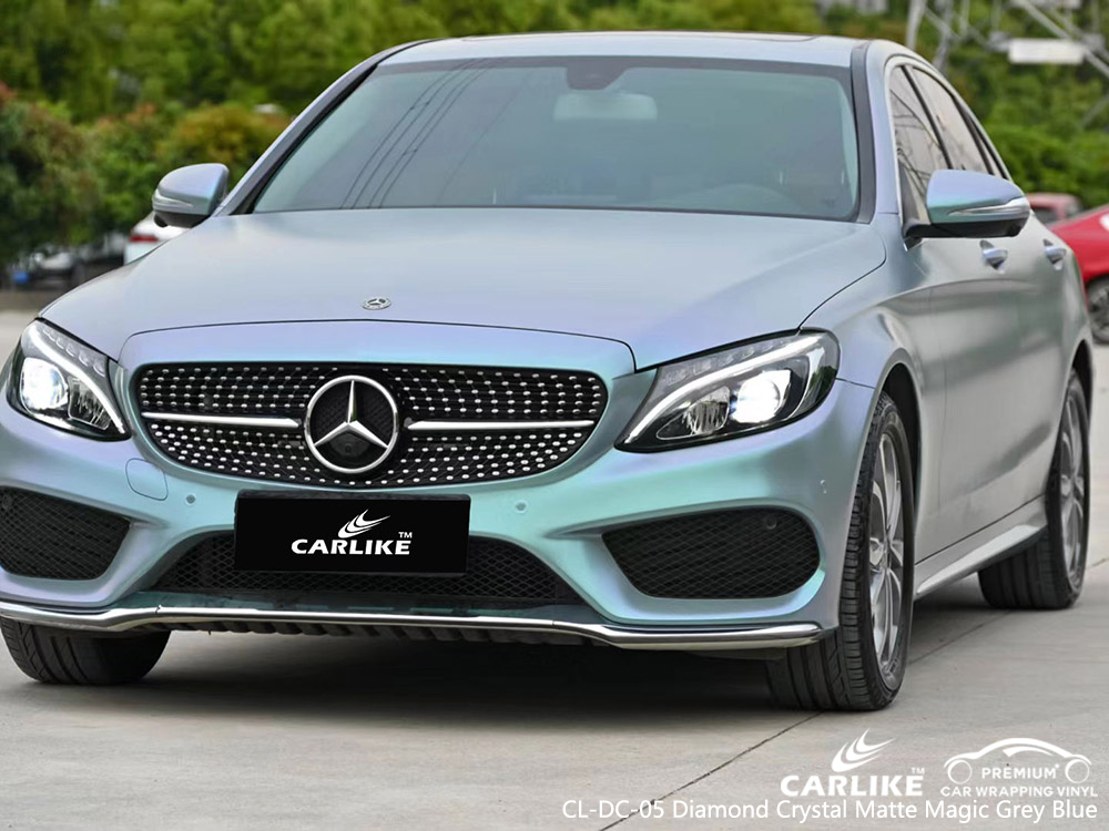 CL-DC-05 diamond crystal matte magic grey blue vinyl auto wrap factory for MERCEDES-BENZ