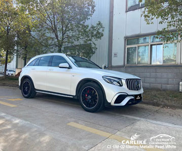 CL-EM-02 electro metallic pearl white vinyl auto wrap supplier for MERCEDES-BENZ